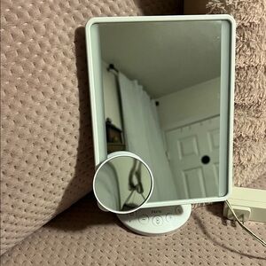 iHome White LED Vanity Mirror with Bluetooth Speaker